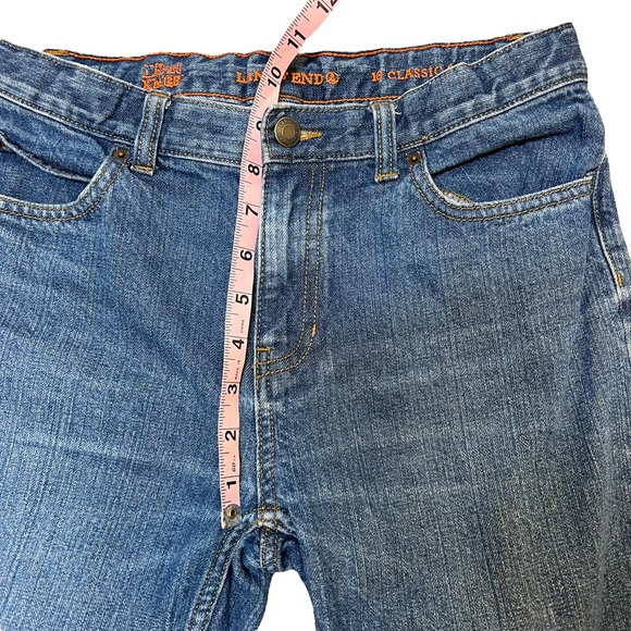 Lands End Jeans Girls Sz 16 Iron Knee Classic Straight Blue Denim - Picture 7 of 8